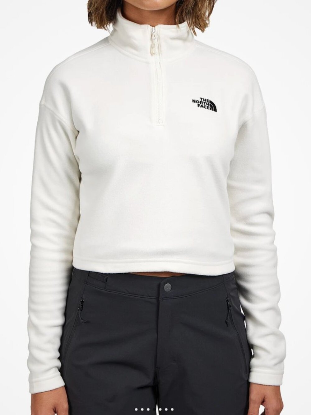 The North Face Glacier 1/4 zip logo cropped fleece